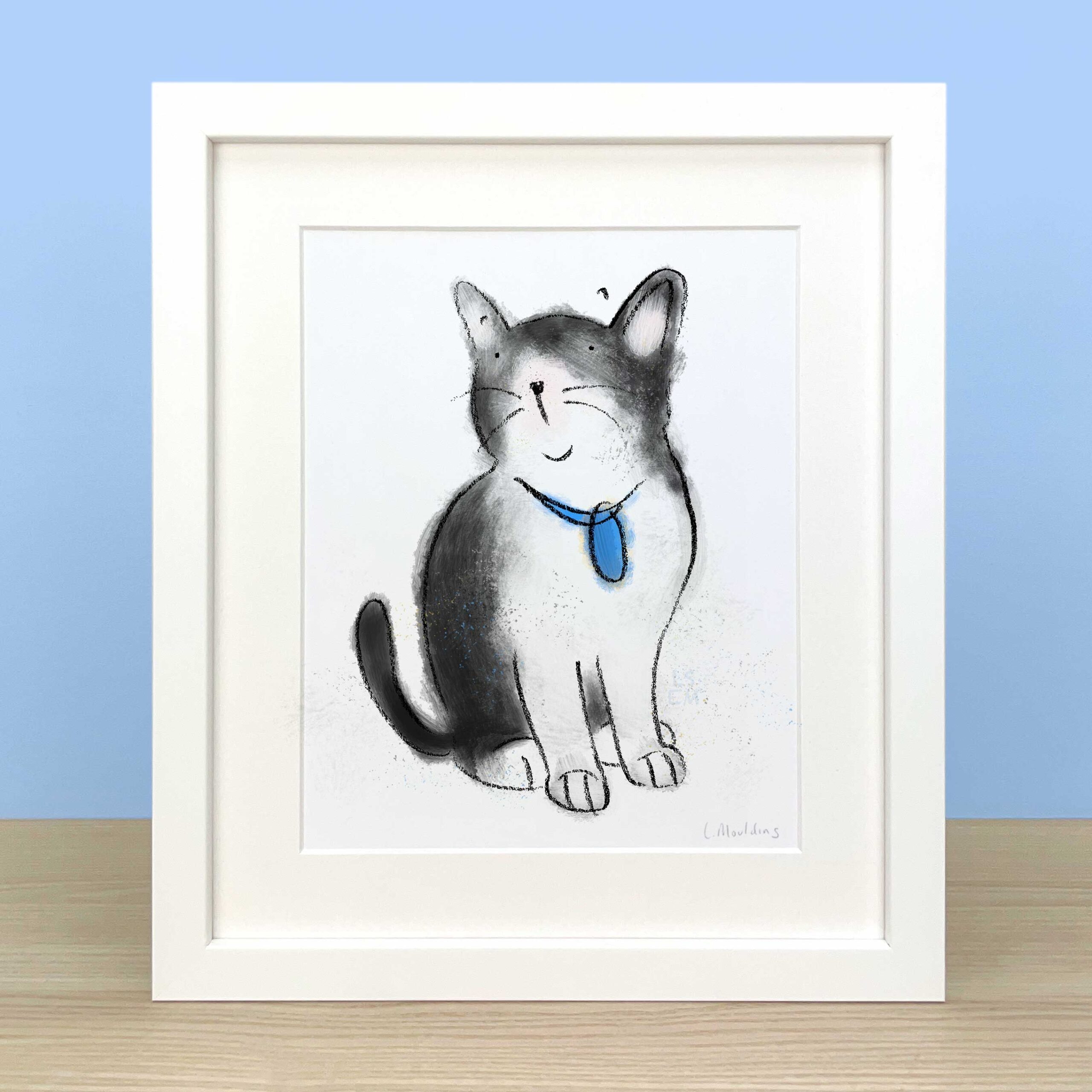 Black and White Cat Artwork