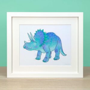 Blue Triceratops Artwork