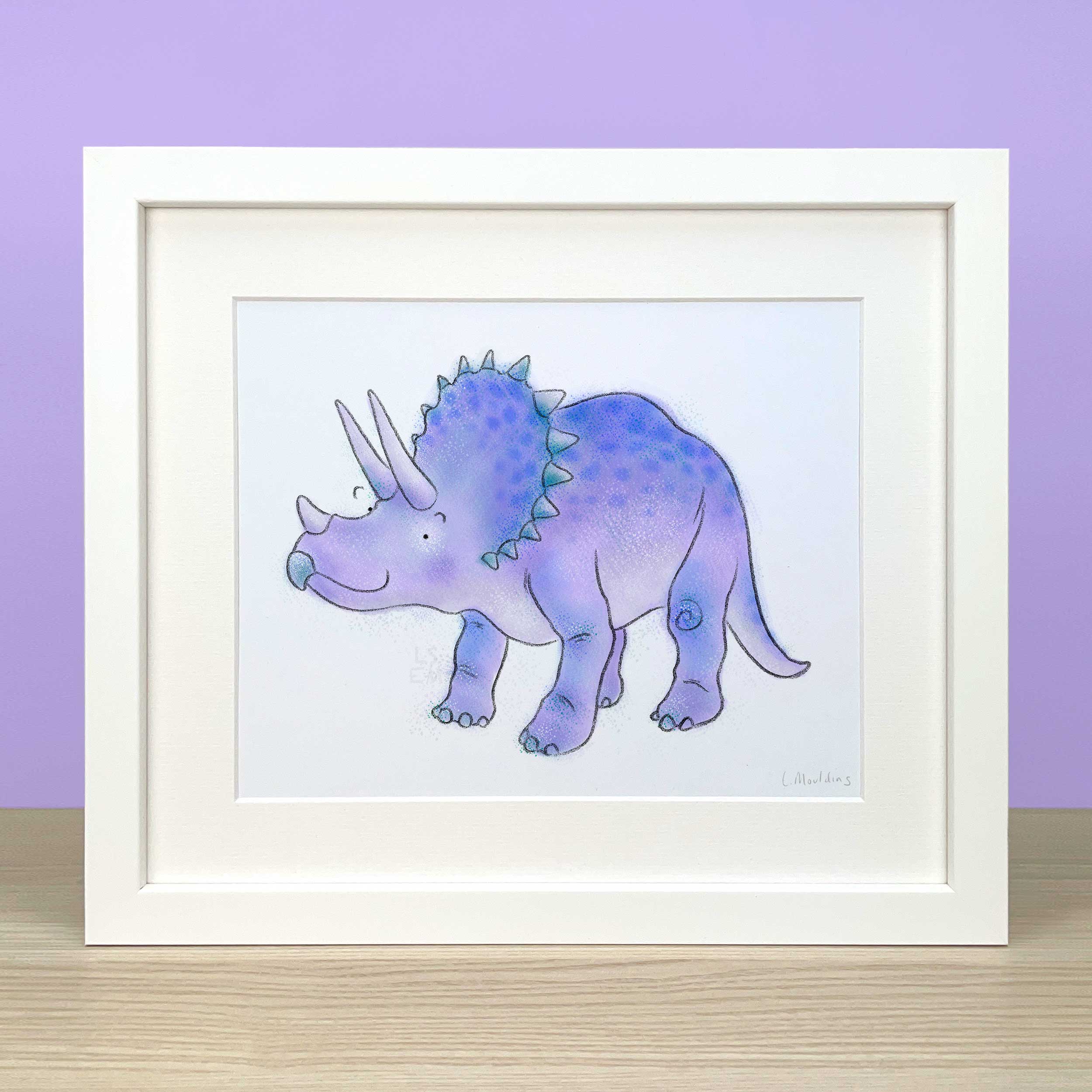 Purple Triceratops Artwork