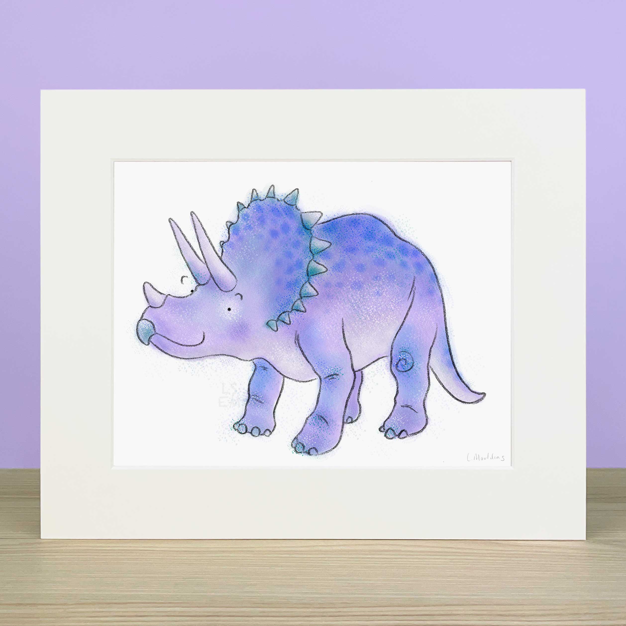 Purple Triceratops Artwork - Image 2