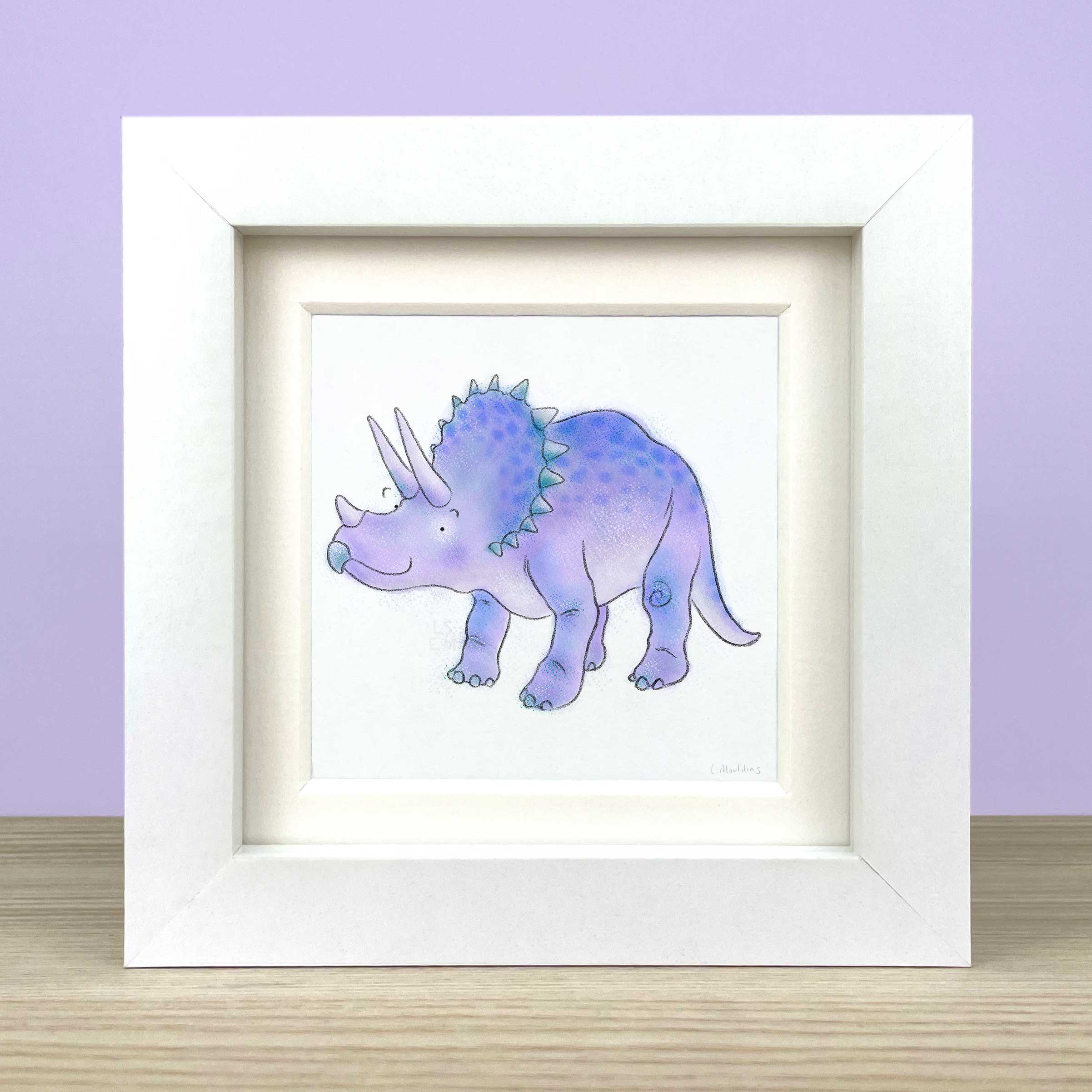 Purple Triceratops Artwork - Image 4