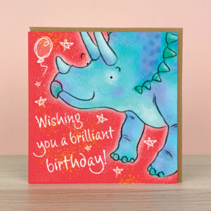 Triceratops Birthday Card