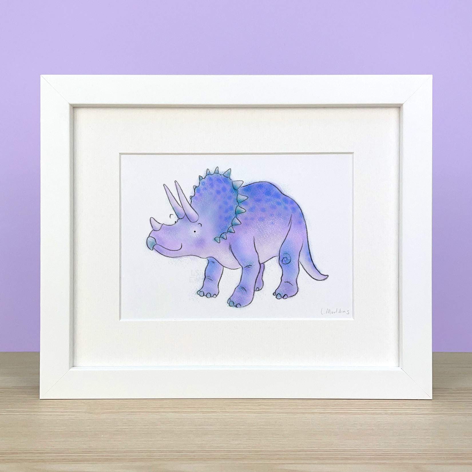 Purple Triceratops Artwork - Image 5