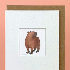 Handmade Capybara Card