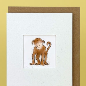 Handmade Monkey Card