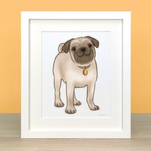 Cream Pug Artwork
